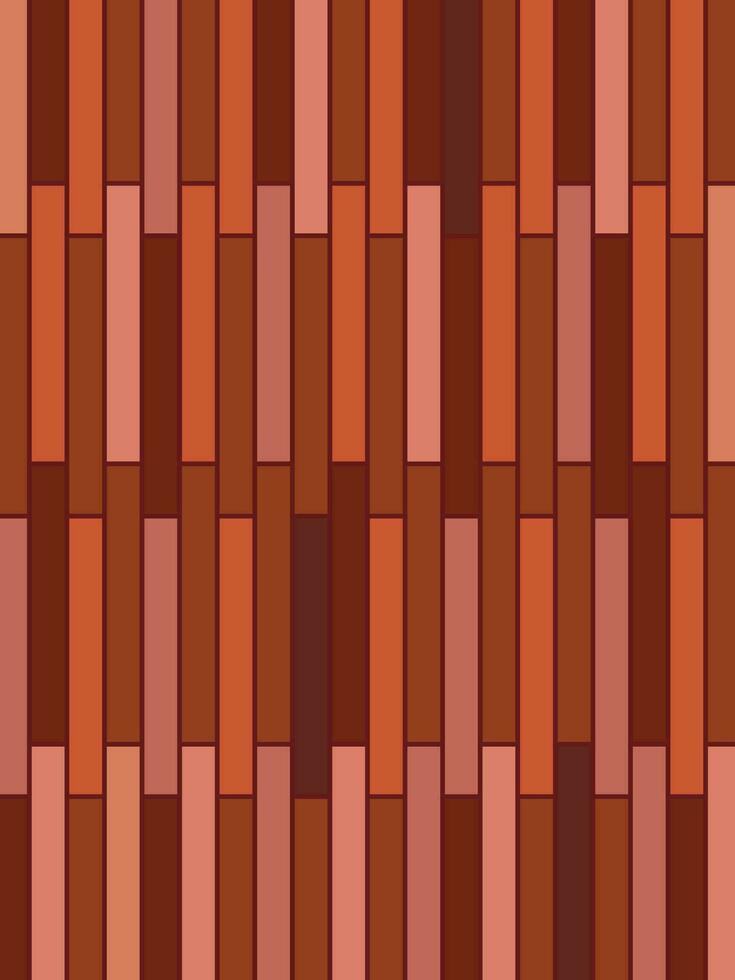 Brown colored wall wooden plank stripes vector illustration texture isolated on vertical ratio background. Simple flat art styled drawing template.