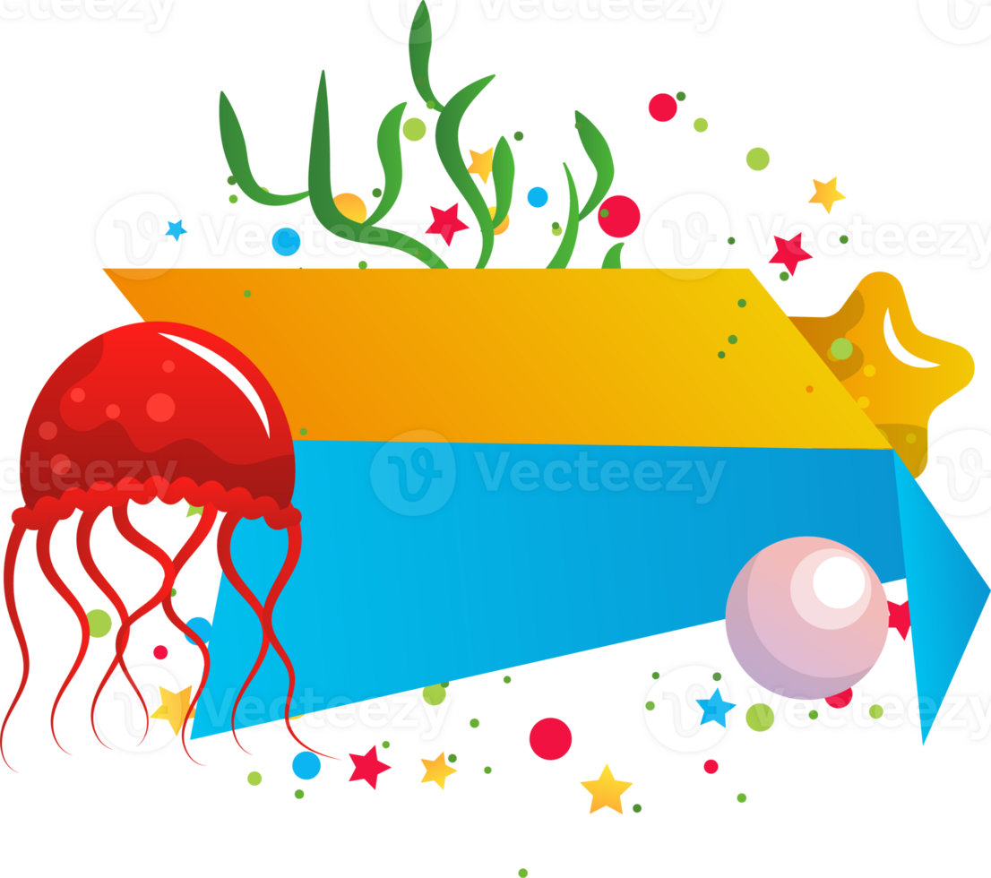 sealife cartoon illustration png