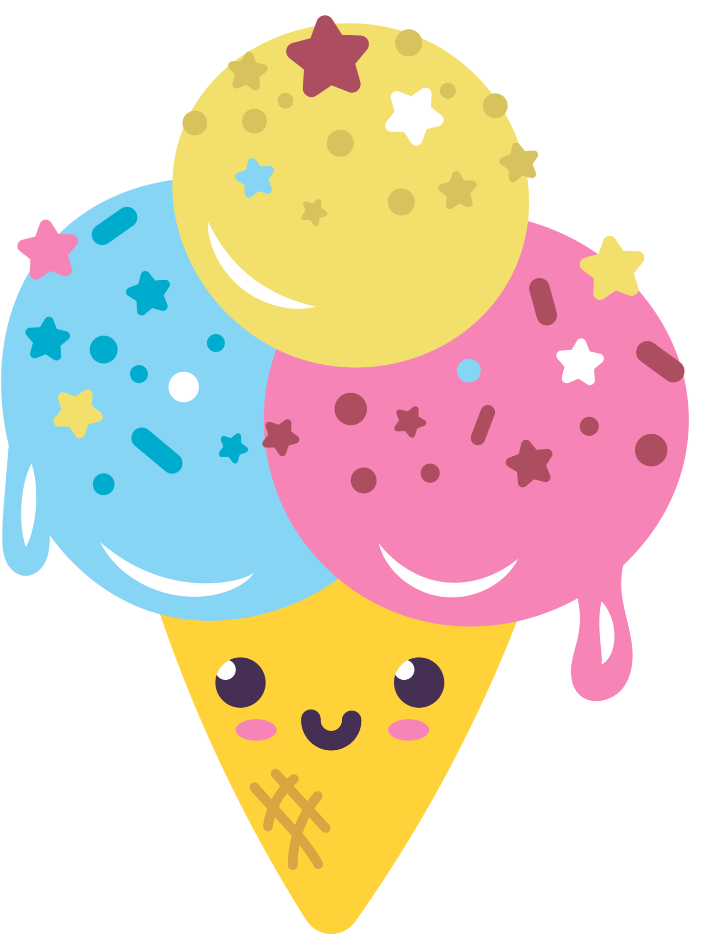 ice-cream-cute-character-35516013-png