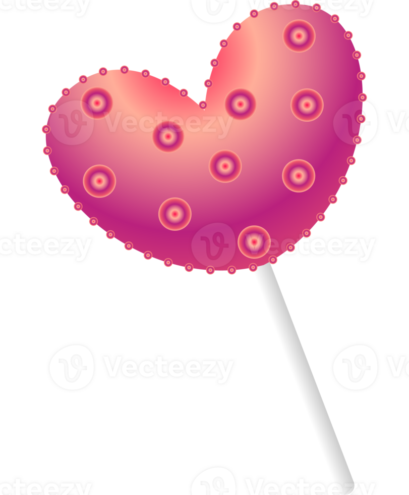 heart lollipop illustration png