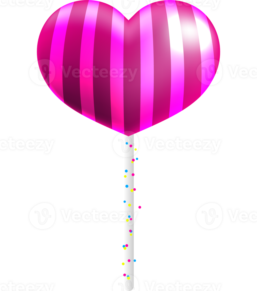heart lollipop illustration png