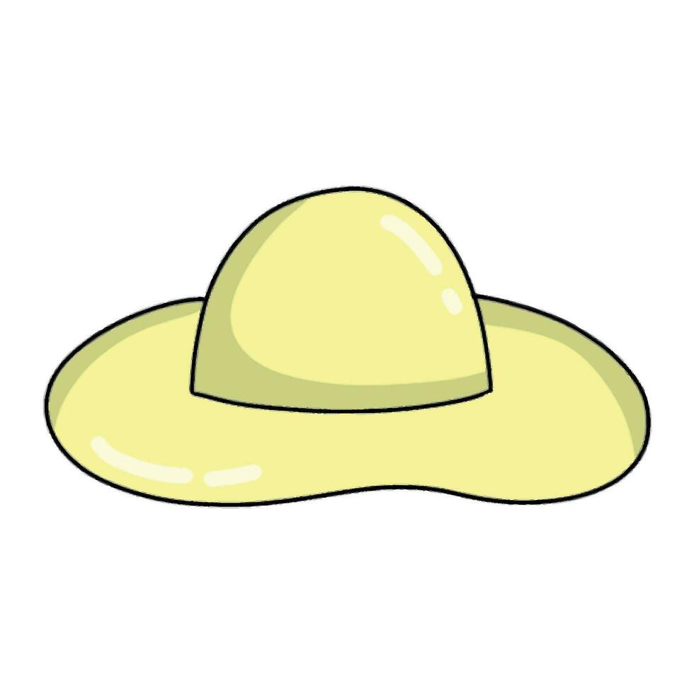 verano sombrero. mano dibujado ilustración vector