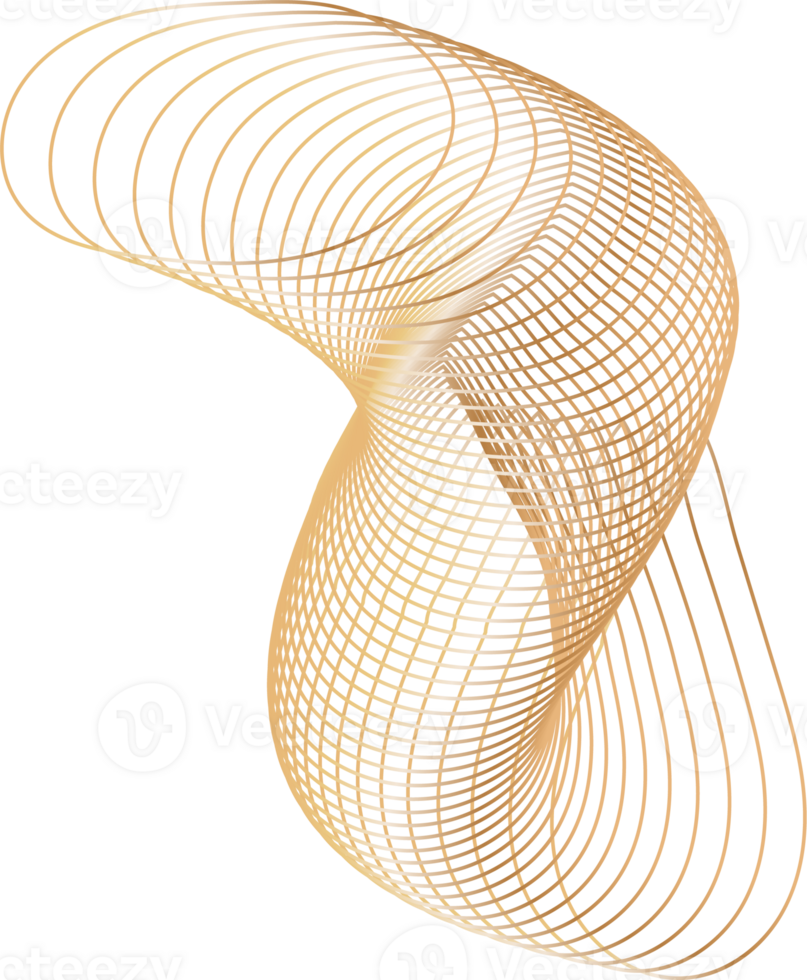 Golden abstract lines png