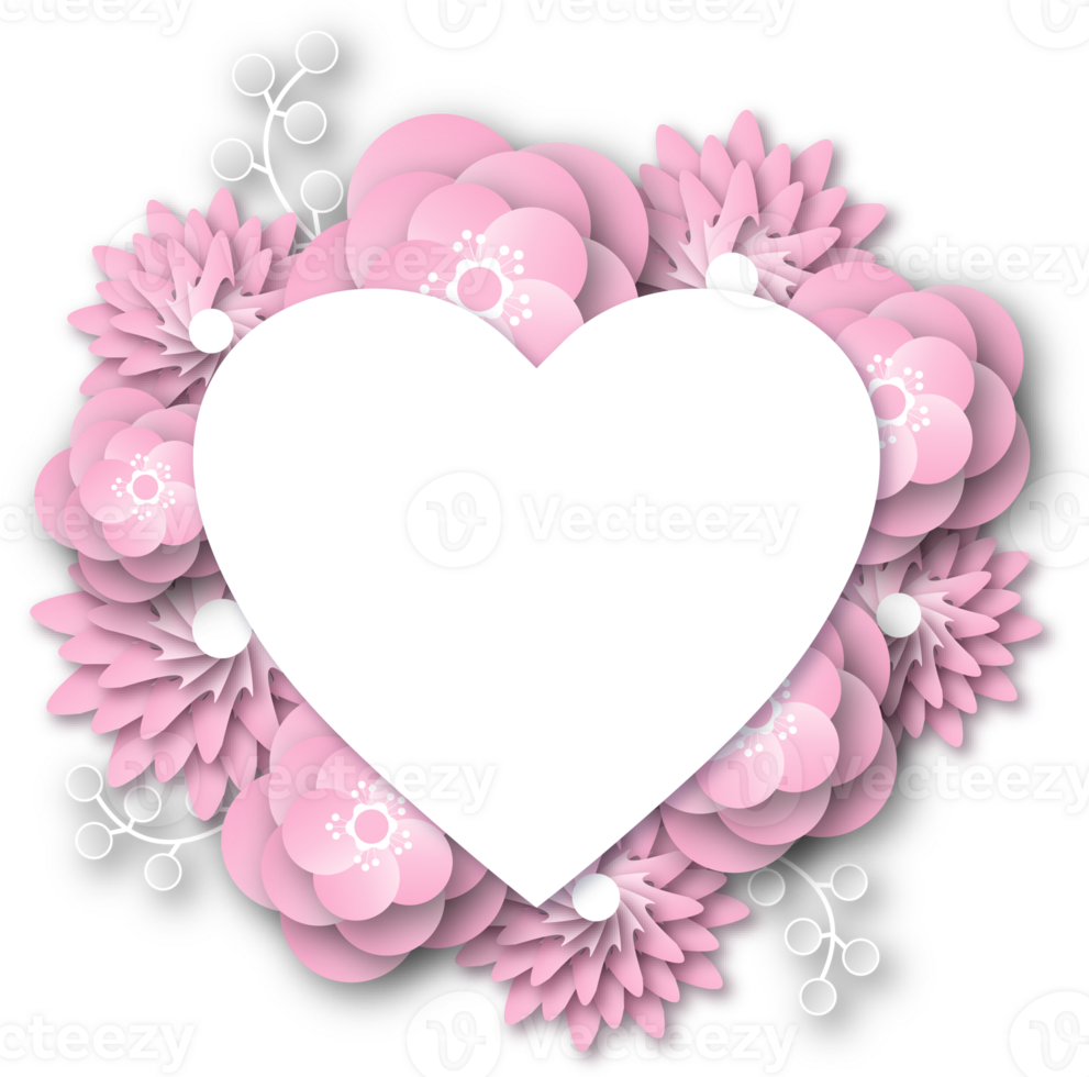 Paper spring flowers png