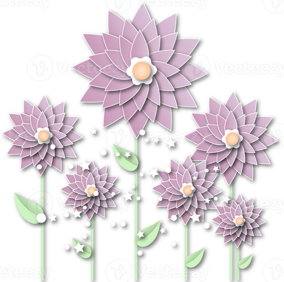 papier voorjaar bloemen png