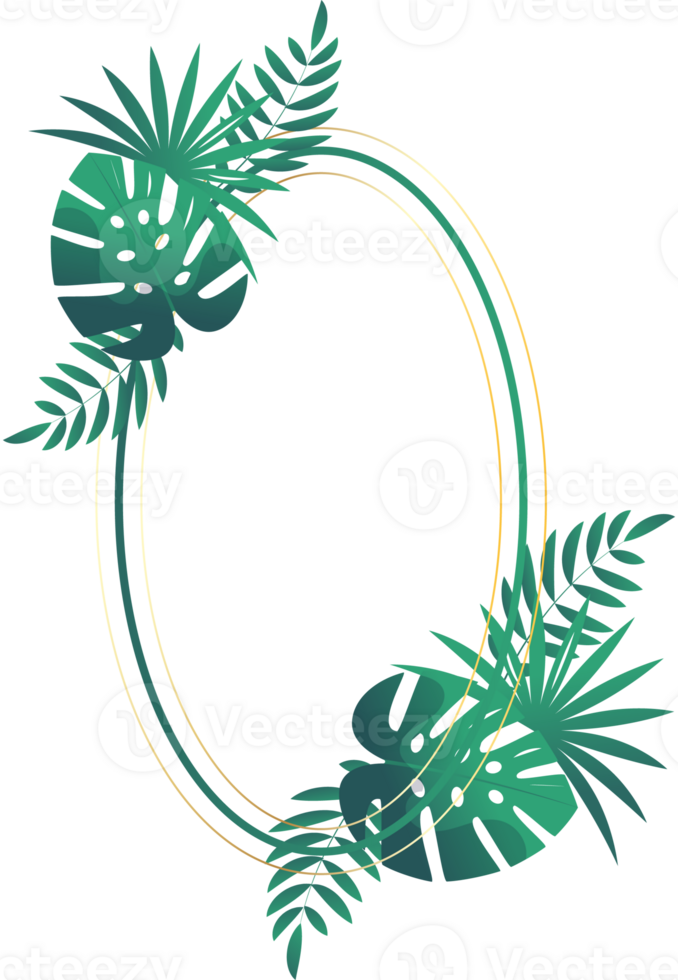 cornice con foglie tropicali png
