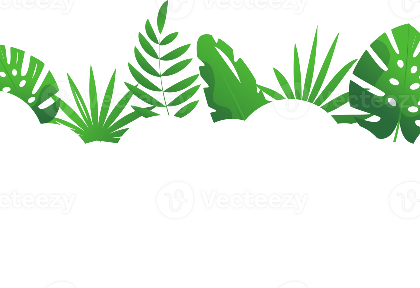 Frame with tropical leaves png