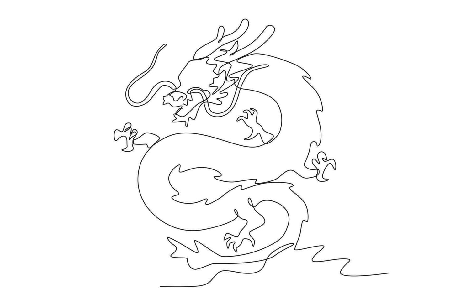 A dashing Chinese dragon vector