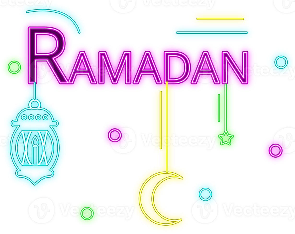 Ramadan neon illustration png
