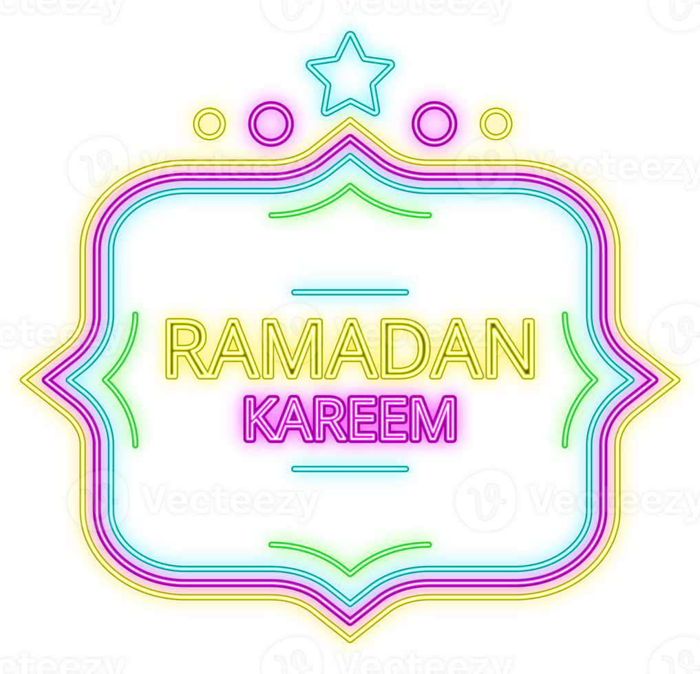 Ramadan neon illustration png