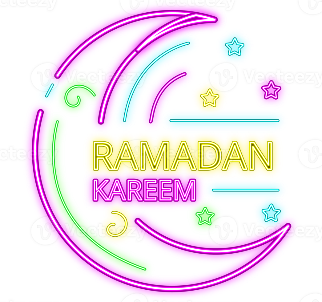 Ramadan neon illustration png