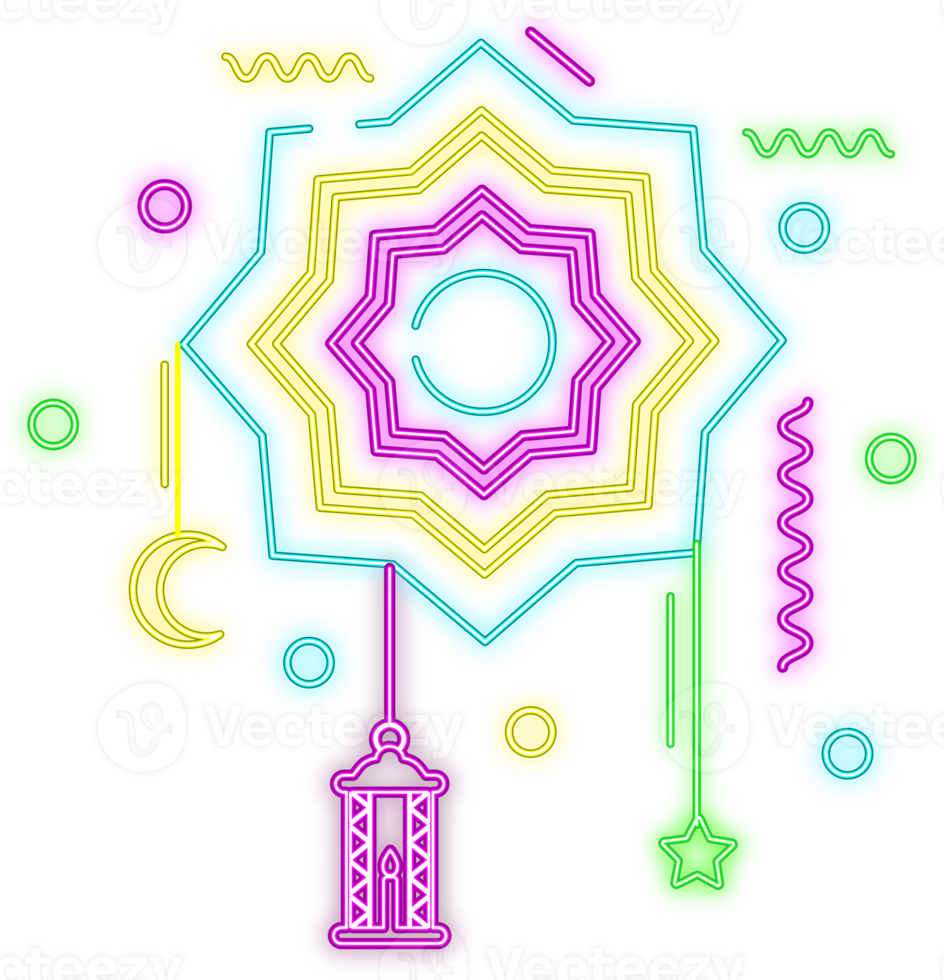 Ramadan neon illustration png