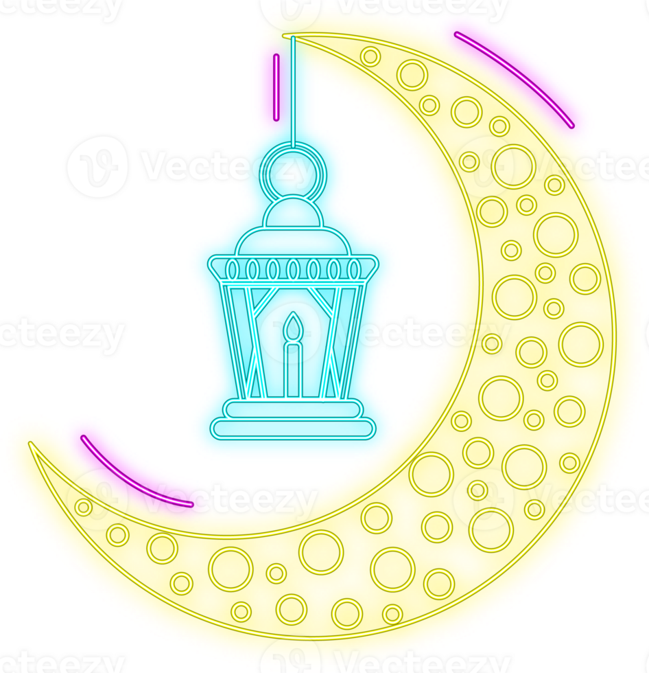 Ramadan neon illustration png
