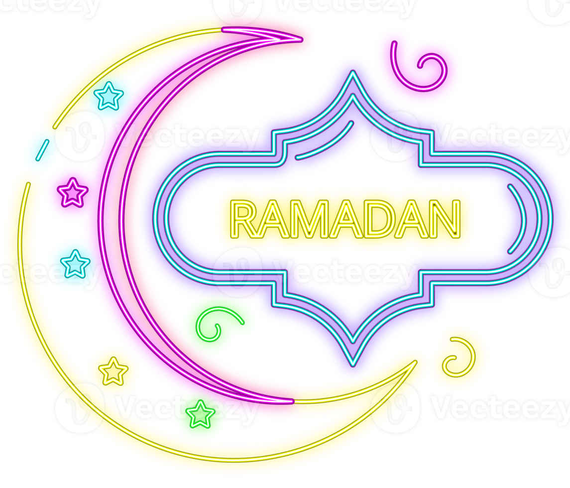 Ramadan neon illustration png