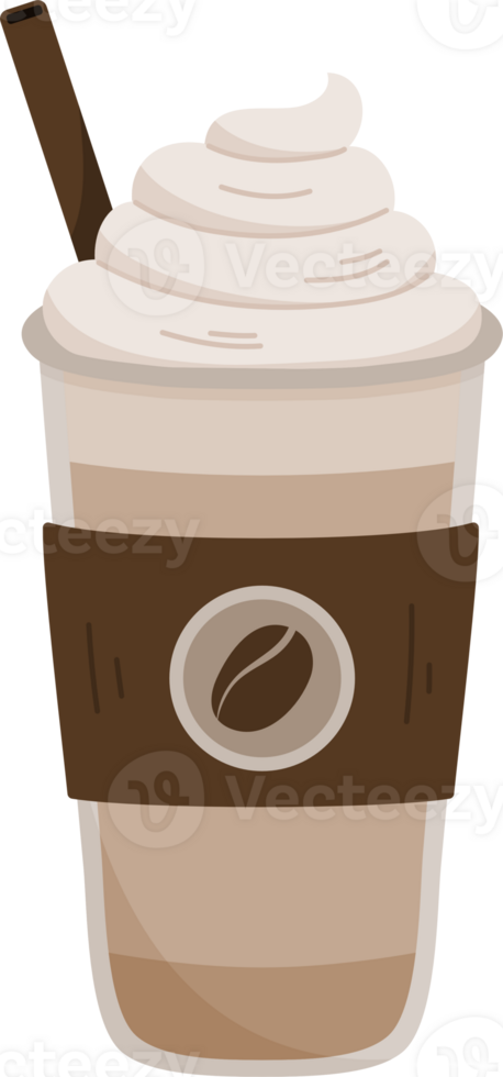 Hand drawn coffee shop element png