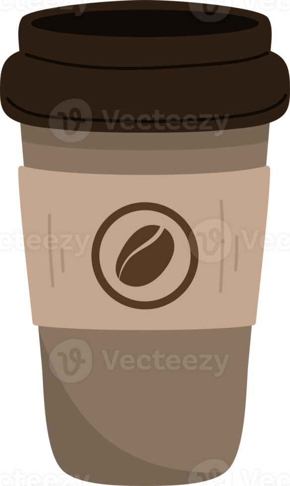 Hand drawn coffee shop element png