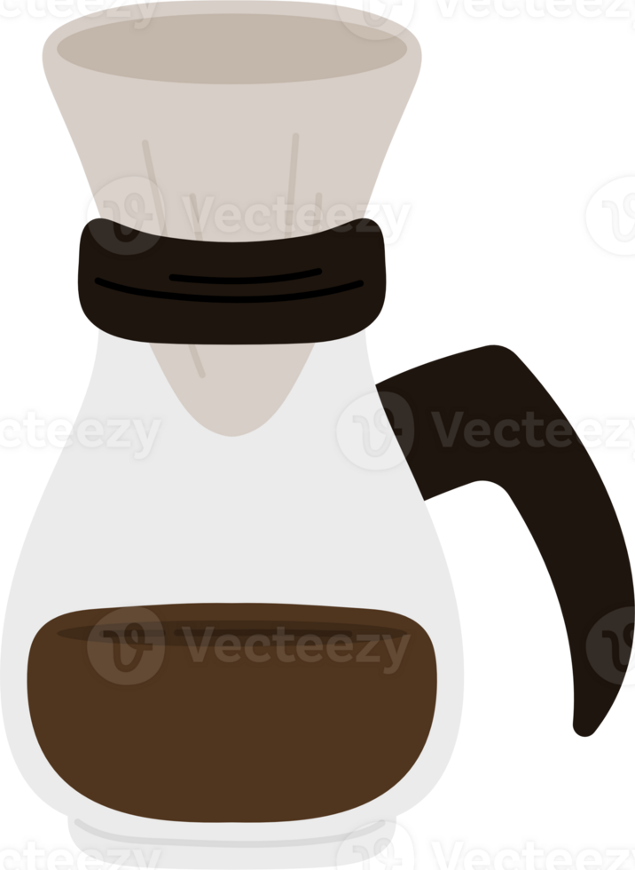 Hand drawn coffee shop element png