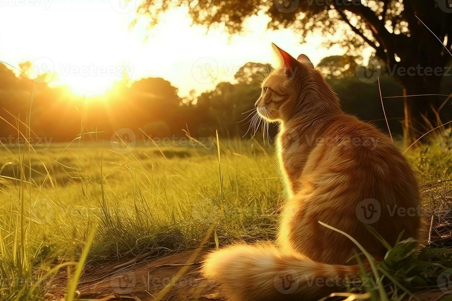 ai generado jugando con gatos interminable felino divertido foto