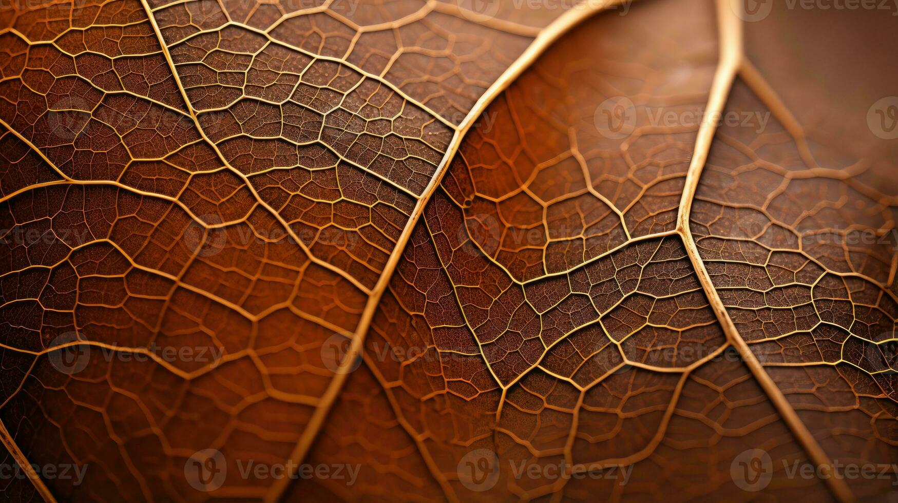 AI generated leaf, leaf texture, close-up angle, macro lens photo