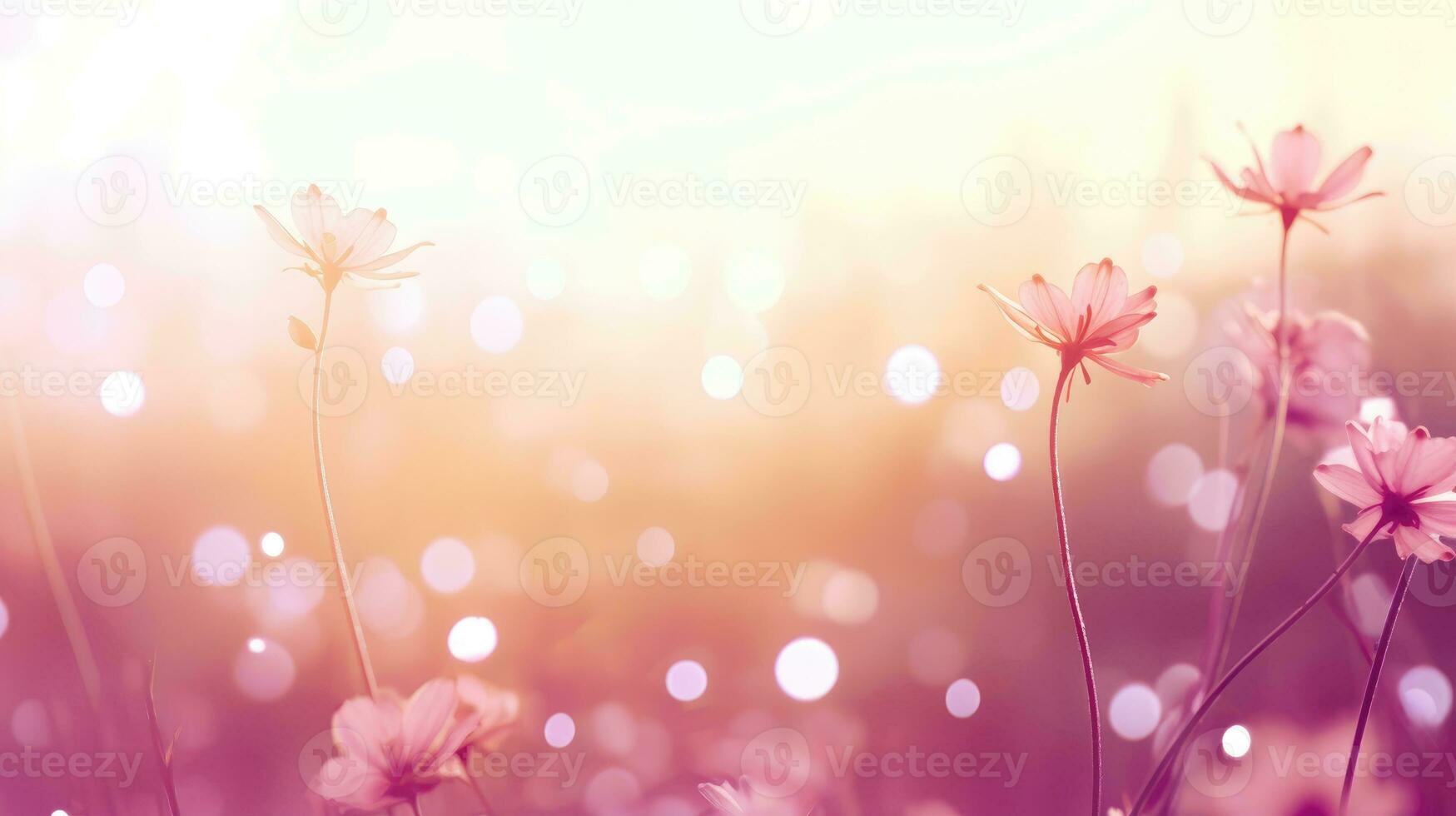 AI generated Flowers, background image, flower field, brightness, freshness, scenery, landscape, nature photo