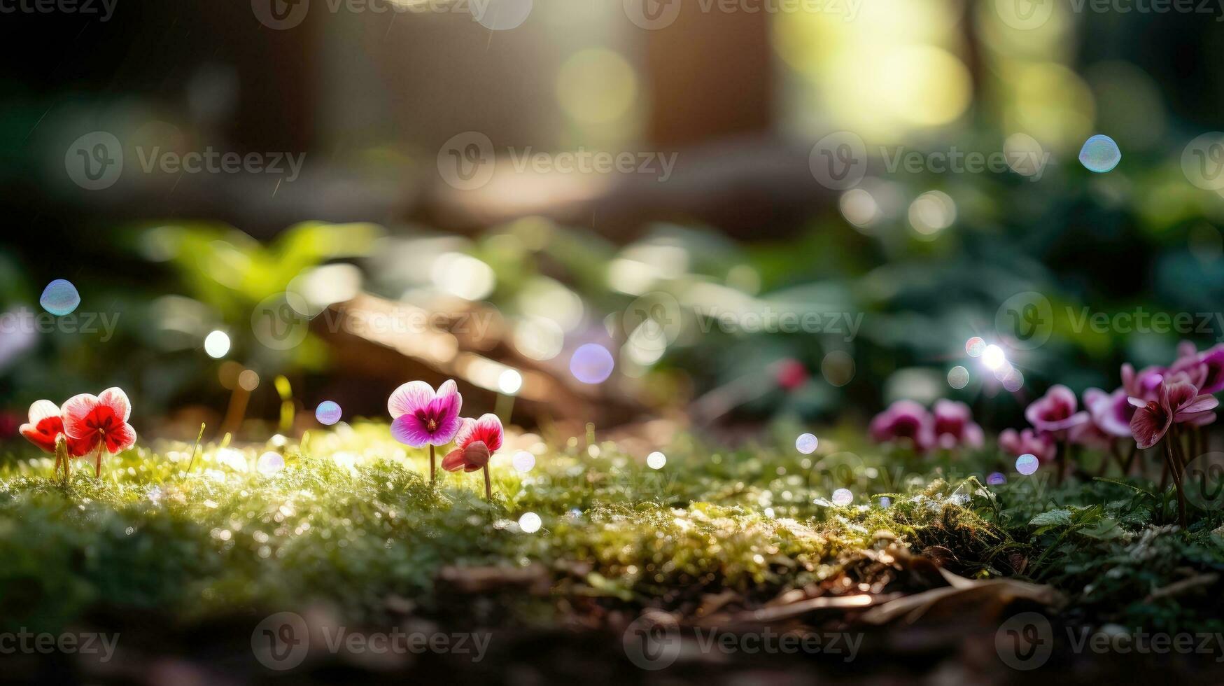 AI generated Flowers, background image, flower field, brightness, freshness, scenery, landscape, nature photo