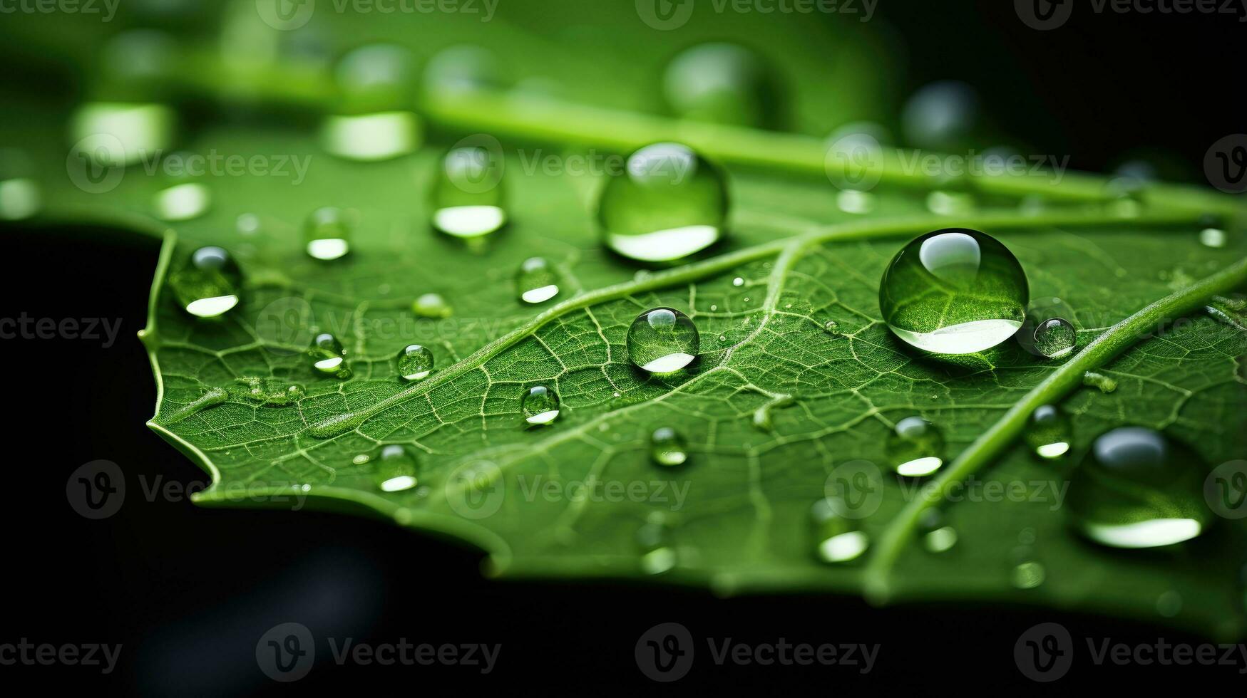 AI generated leaf, leaf texture, close-up angle, macro lens photo