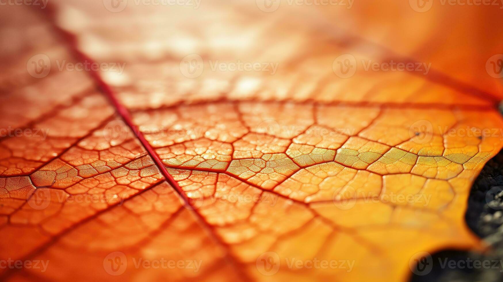 AI generated leaf, leaf texture, close-up angle, macro lens photo