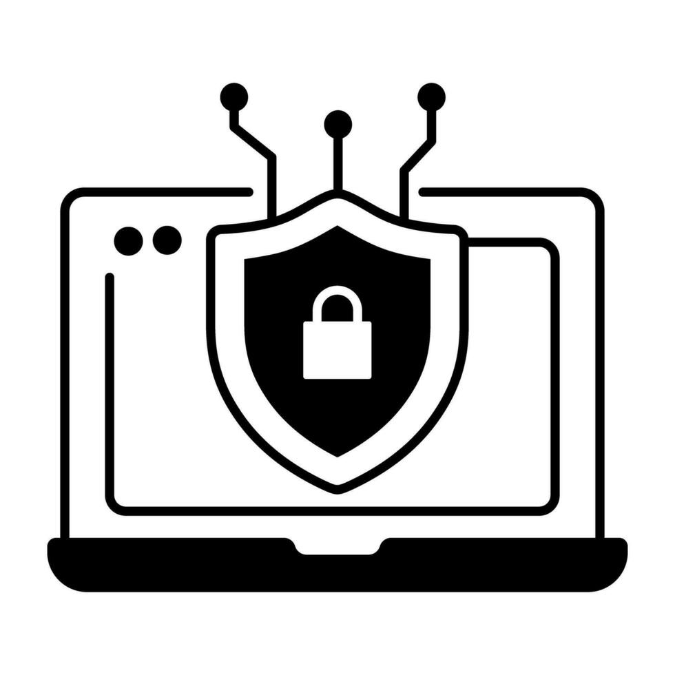 Web Hosting and Database Line Icon vector