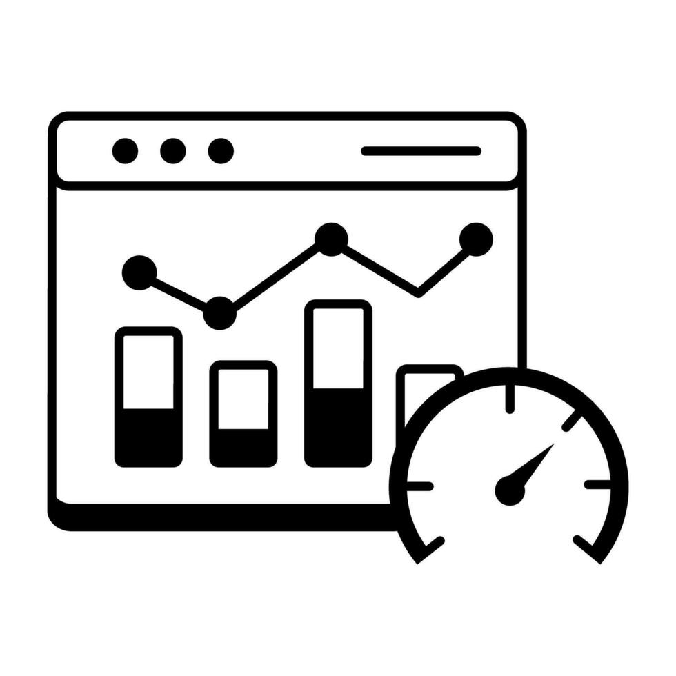 datos administración línea íconos vector