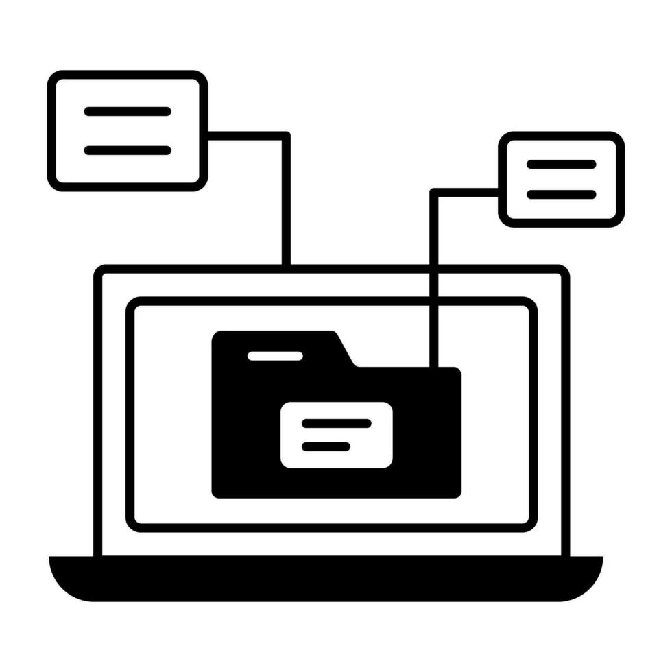 Web Hosting and Database Line Icon vector