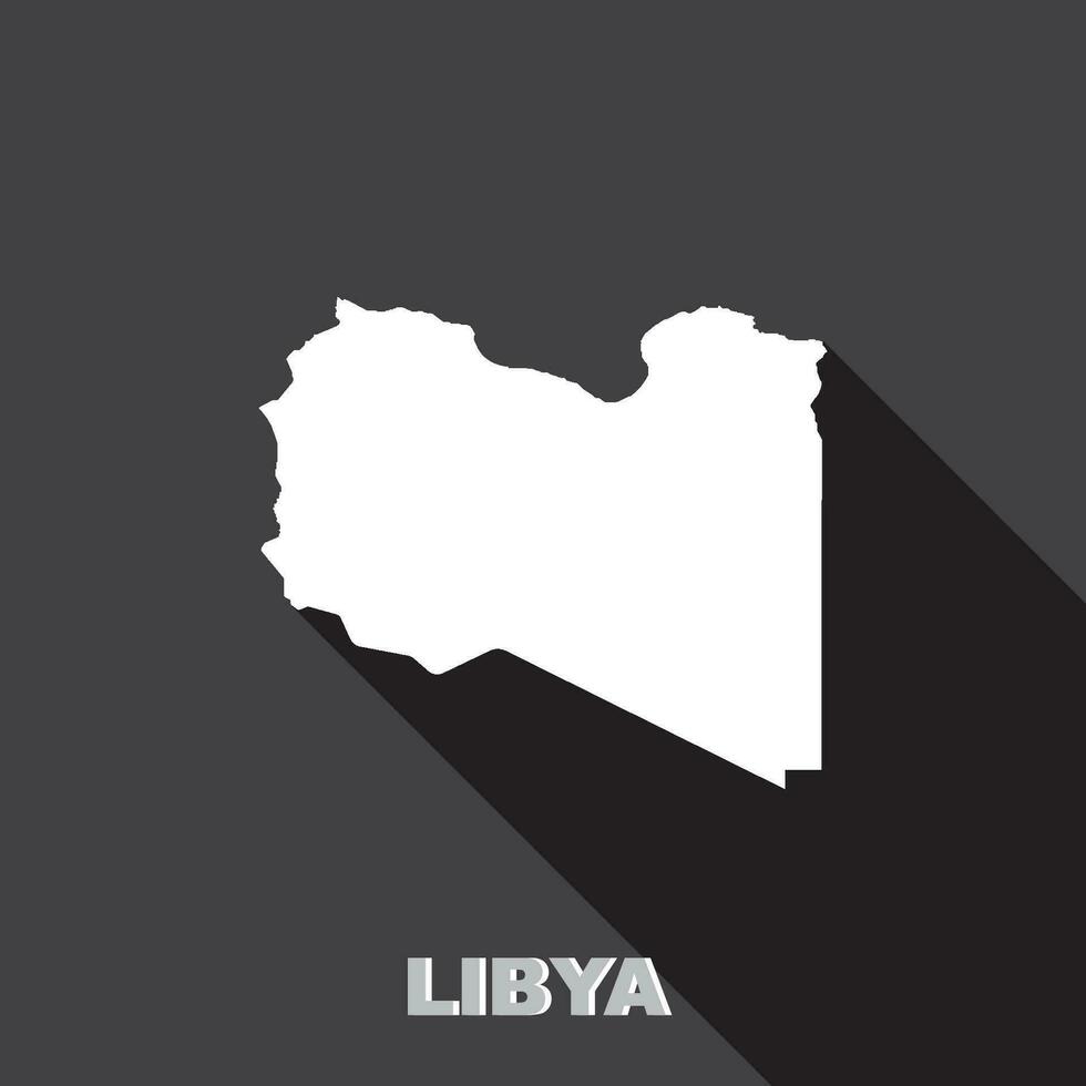Libia mapa icono vector