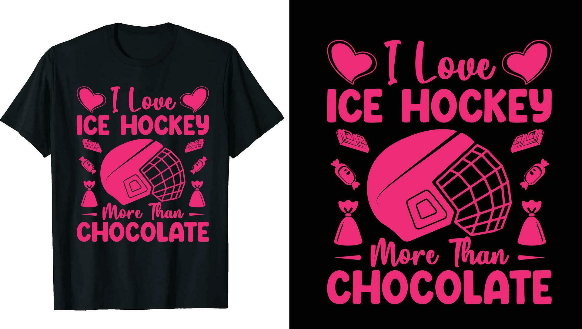 Ice hockey puck and broken stick tshirt print vector template.Ice hockey tshirt design Vector