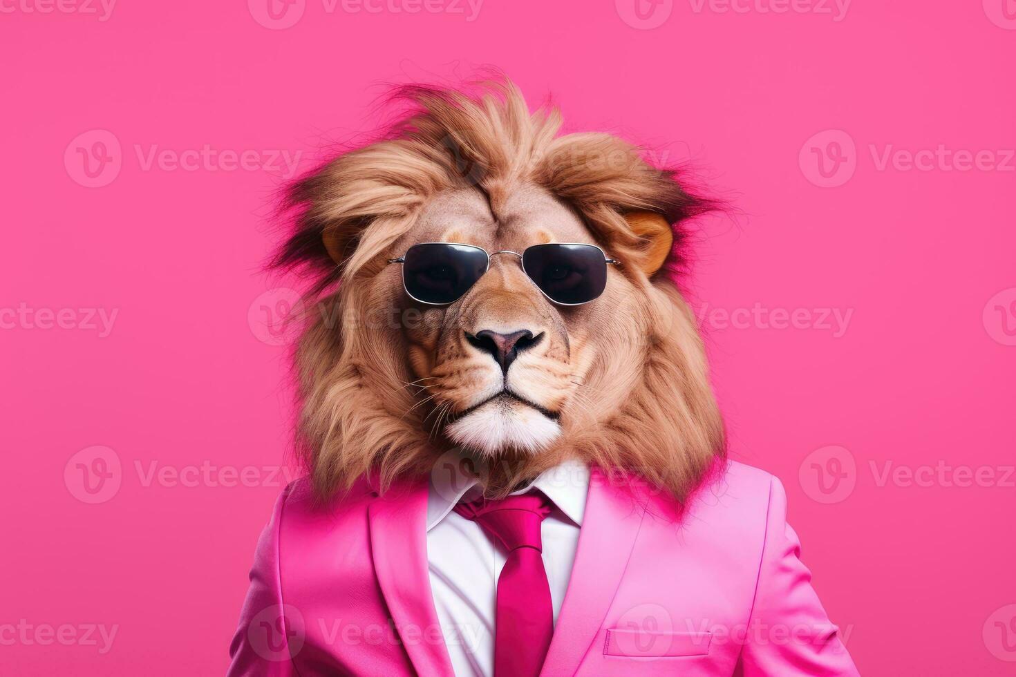 AI generated Stylish portrait of dressed up anthropomorphic Animal wearing glasses, AI Generative photo