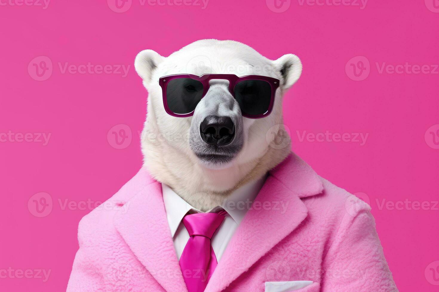 AI generated Stylish portrait of dressed up anthropomorphic Animal wearing glasses, AI Generative photo