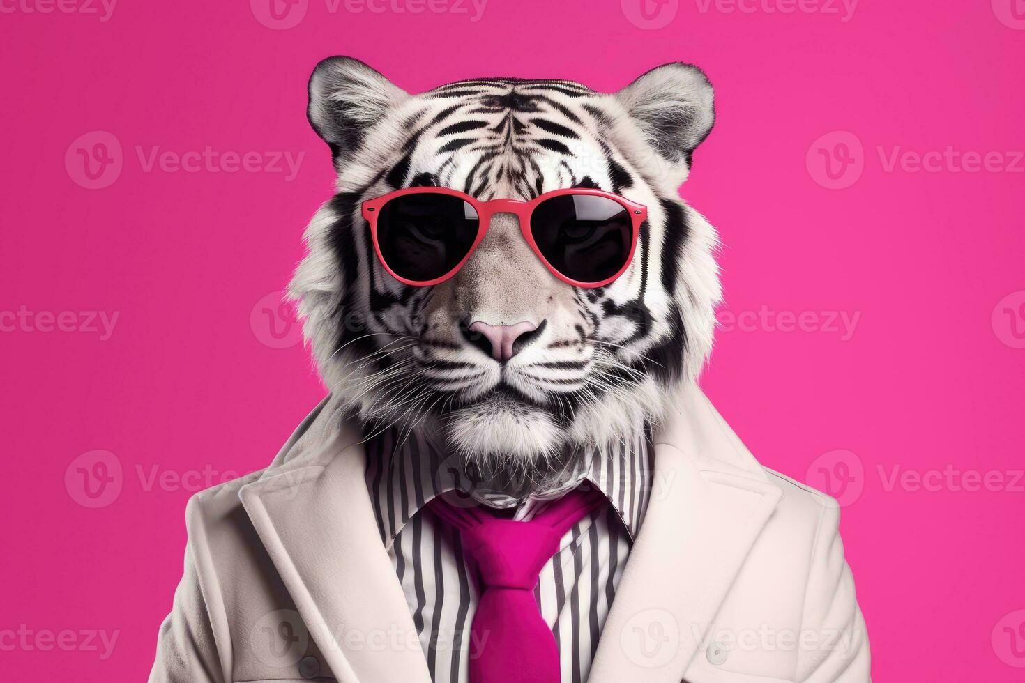 AI generated Stylish portrait of dressed up anthropomorphic Animal wearing glasses, AI Generative photo