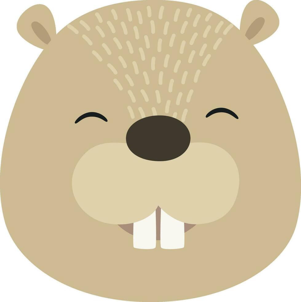 animal face beaver vector