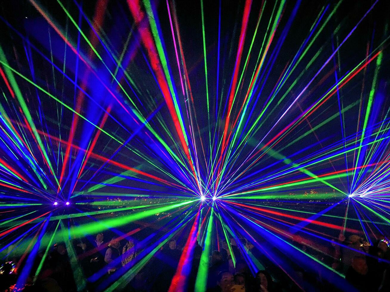London in the UK on 4 November 2023. A view of the Laser Show at Alexandra Palace photo