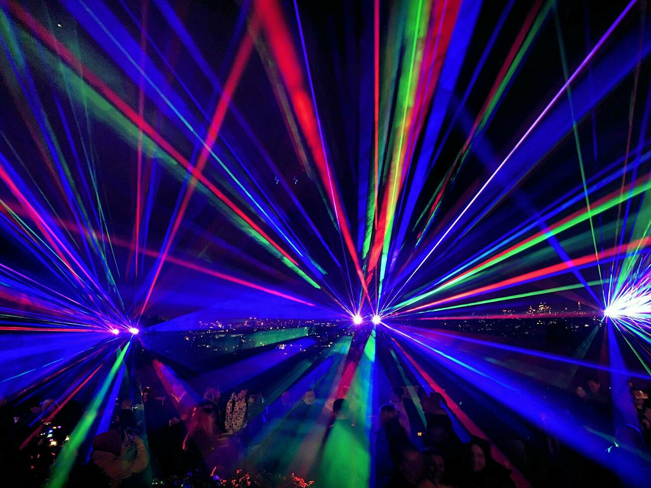 London in the UK on 4 November 2023. A view of the Laser Show at Alexandra Palace photo