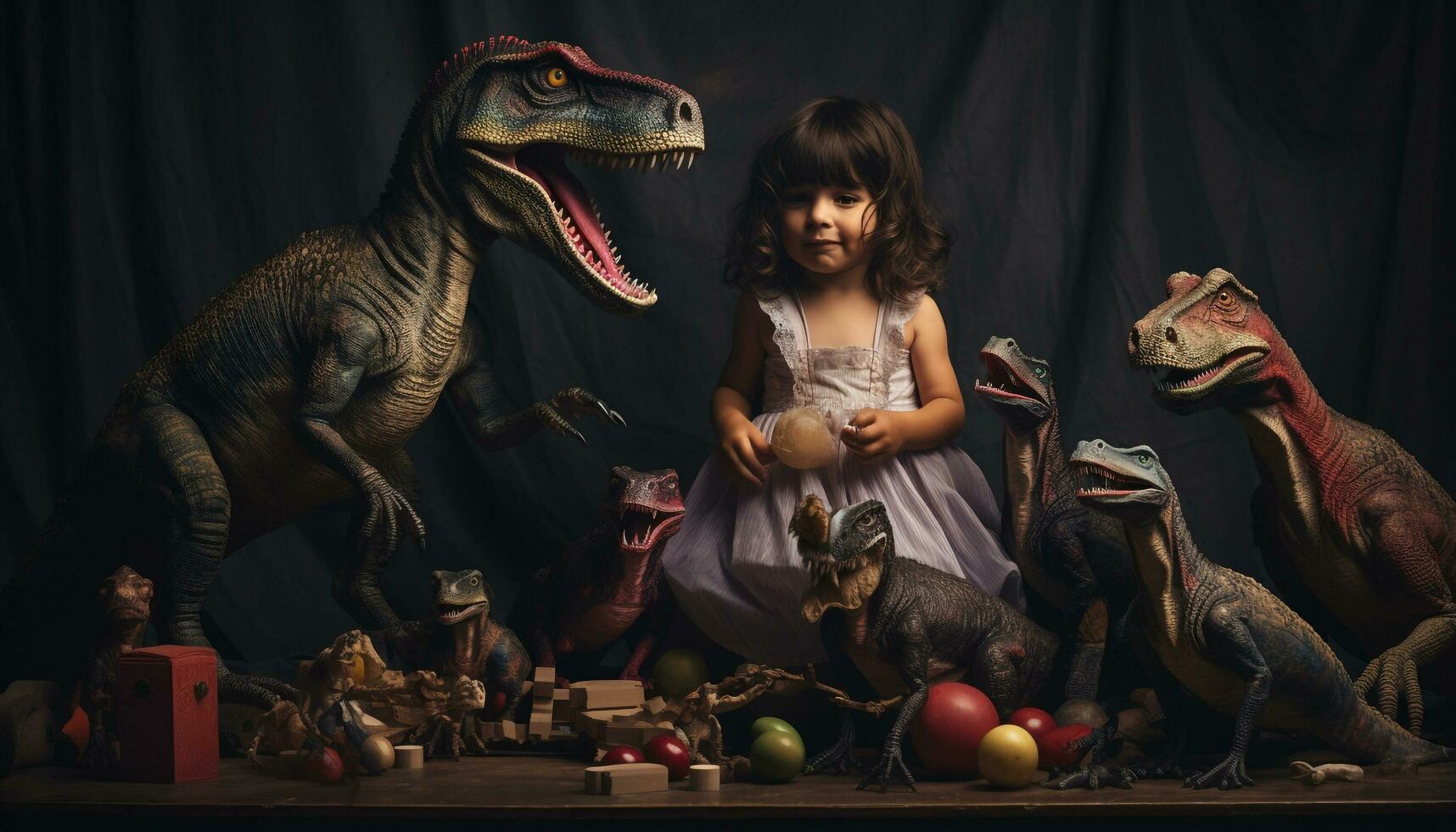 AI generated From Dolls to Dinosaurs photo