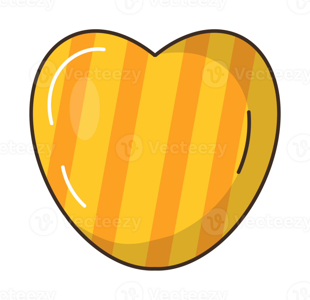 sticker Heart yellow png