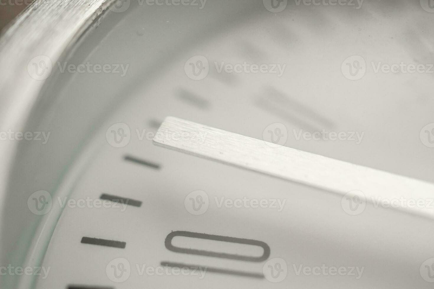 close up of silver metal clock photo