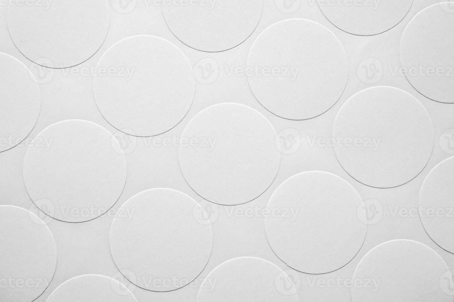 Blank white round paper sticker label background photo