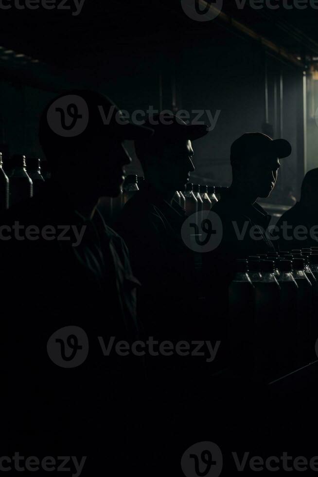 AI Generated A group of men sitting at a bar, AI photo