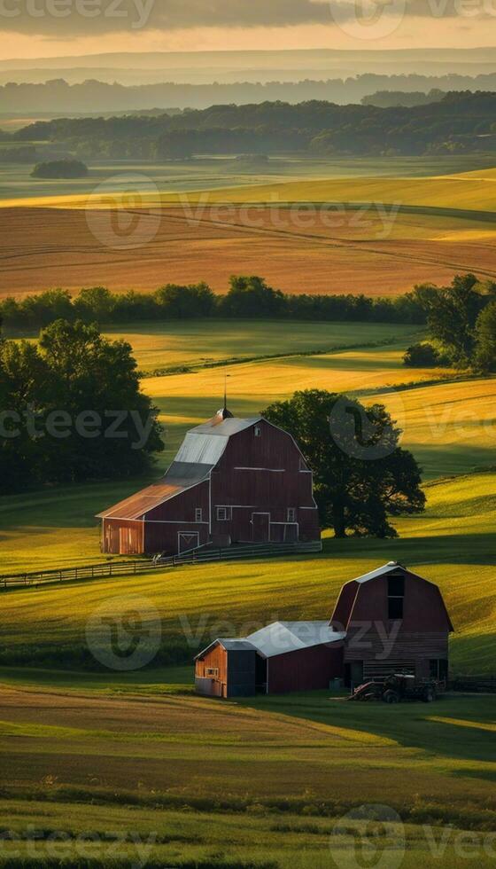 AI generated Harmony on the American Farm Capturing the Spirit of Rural Life photo