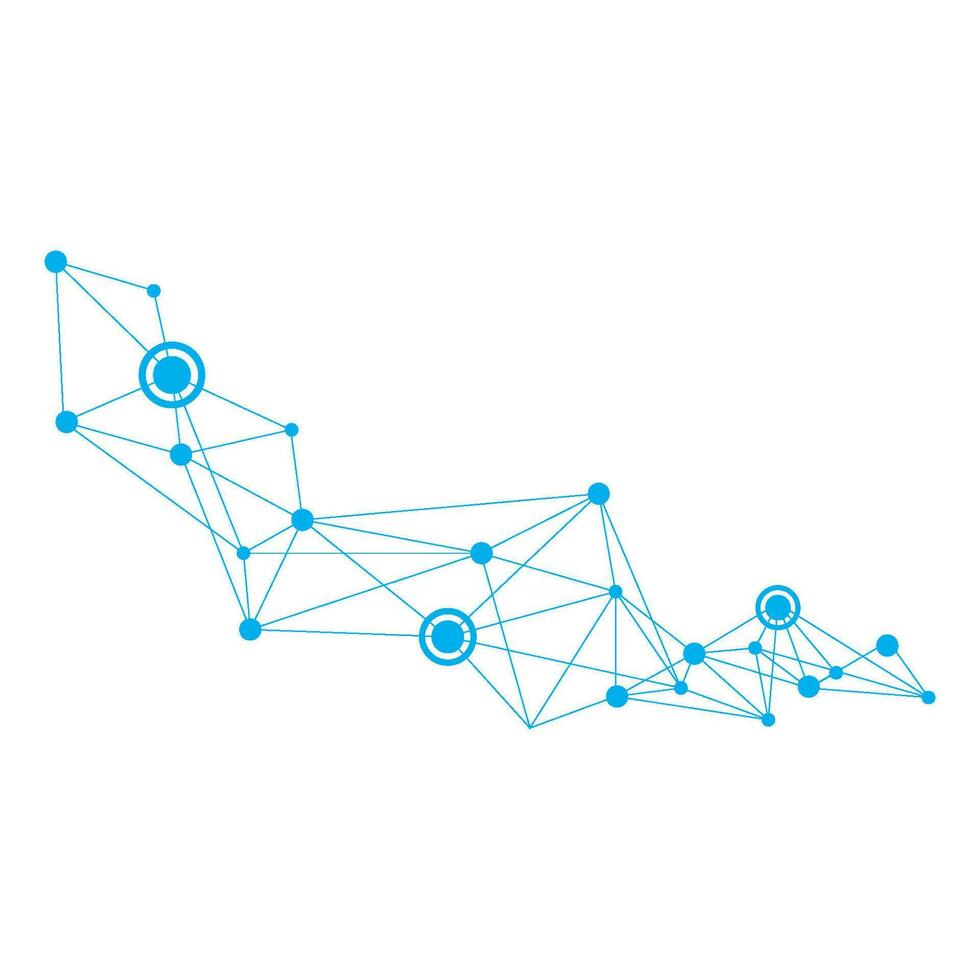 Polygonal Space Background with Connecting Dots and Lines vector