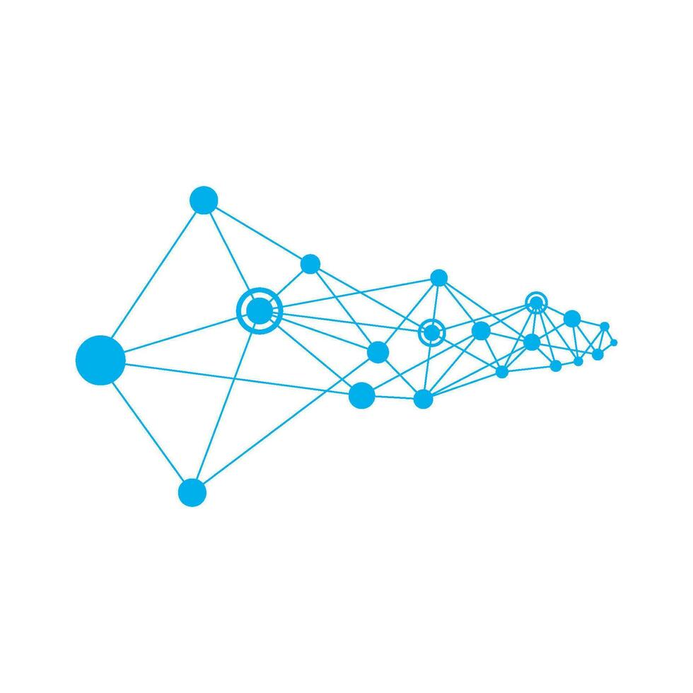 Polygonal Space Background with Connecting Dots and Lines vector