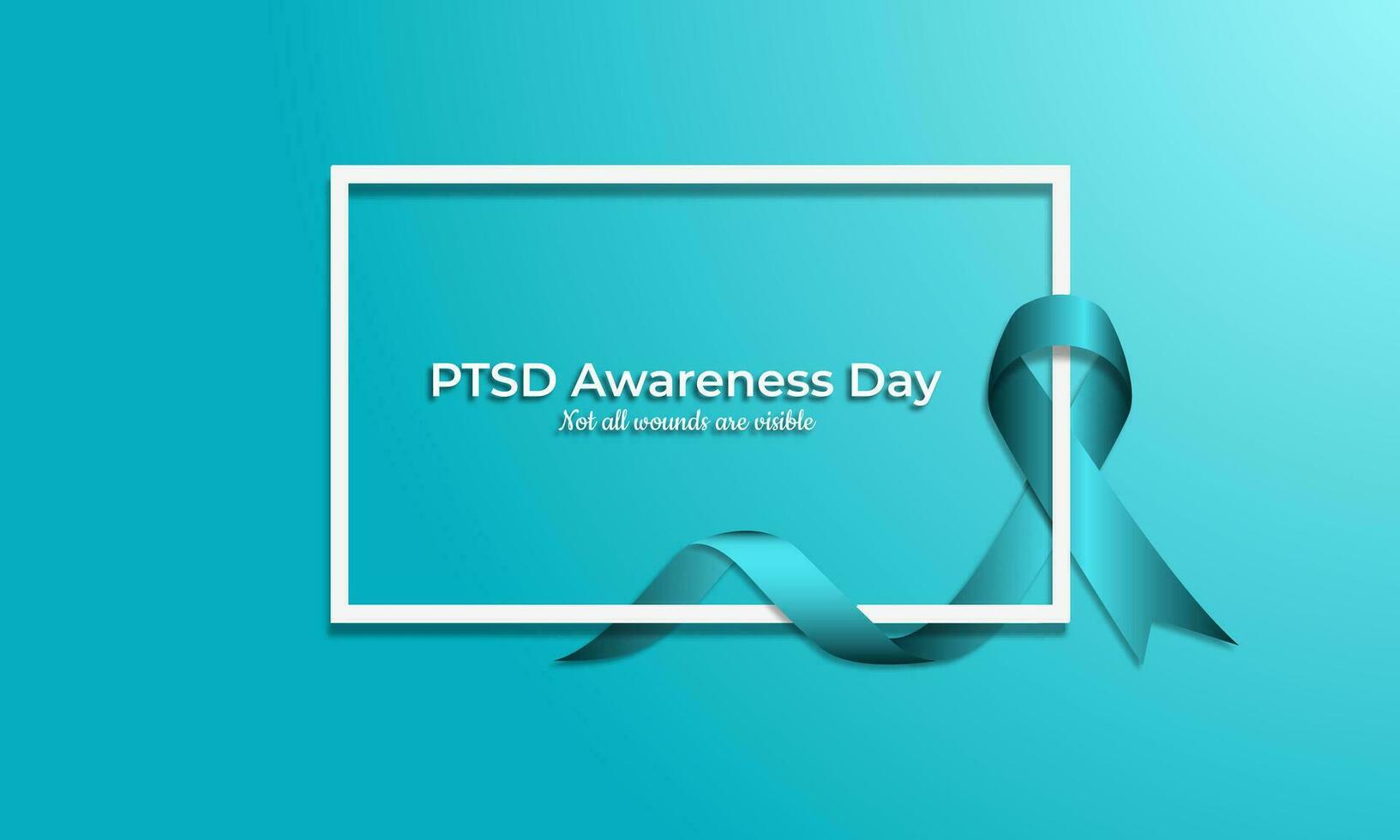 National PTSD Awareness Day June 27 Background Vector Illustration