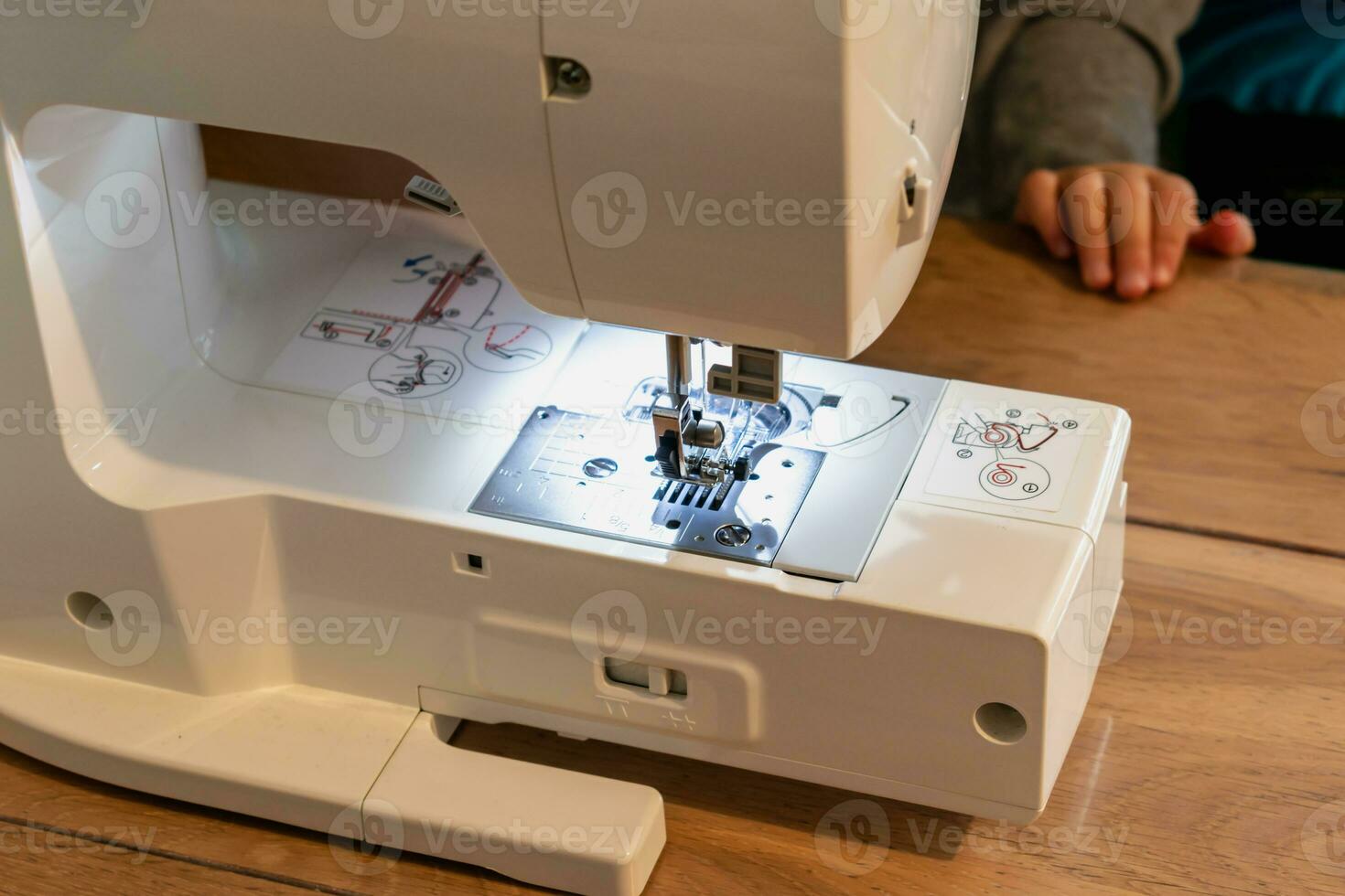 Detail of a sewing machine, for repair work, customization, creation, upcycling photo