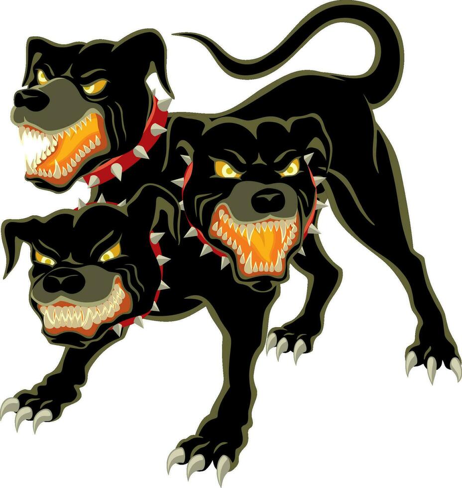 Cerberus on White vector