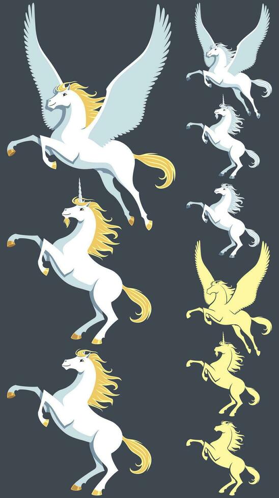 Pegasus Unicorn Stallion vector